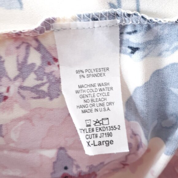 New Eloges Sleeveless Maxi Dress XL Floral Striped 550A - Picture 4 of 4